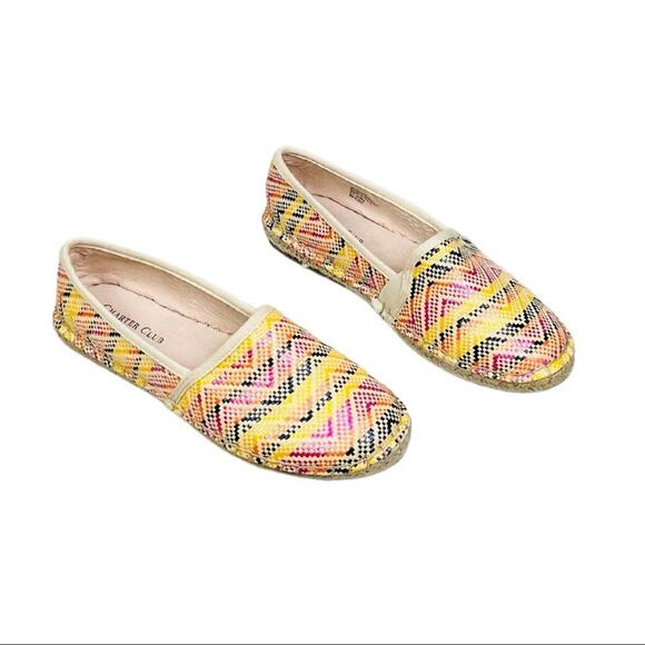Charter Club Multicolor Chevron Print Slip-On Espadrilles New Size 6 - Picture 1 of 4